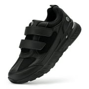 FitVille Extra Wide Walking Shoes for Men Hook and Loop Orthopedic Sneakers for Swollen Foot